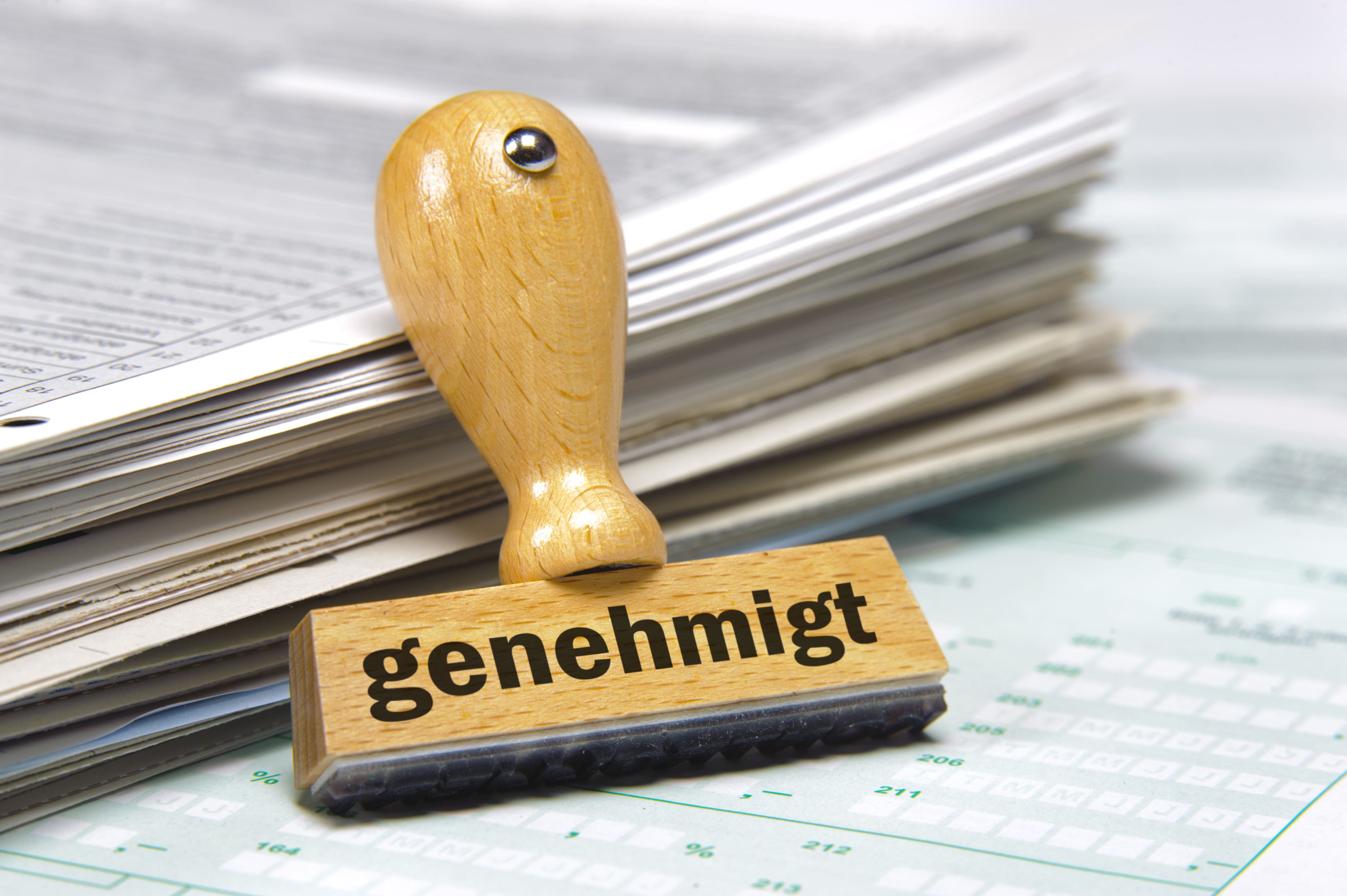 Genehmigung Stempel